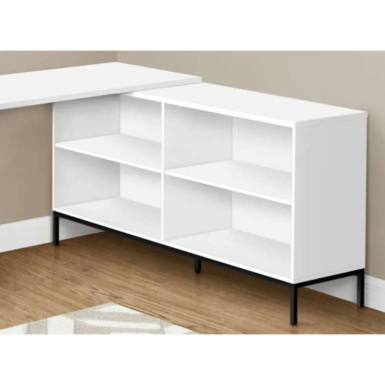 Computer desk - 60"l / white l-shaped corner - Monarch