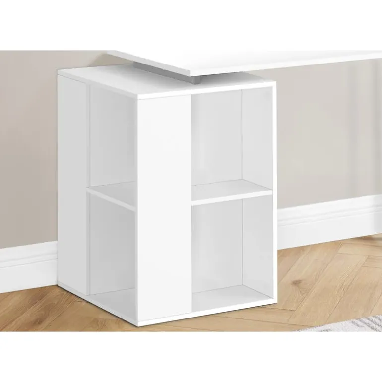 Computer desk - 55"l / white left or right facing - Monarch