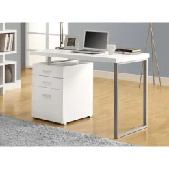 Computer desk - 48"l / white left or right facing - Monarch