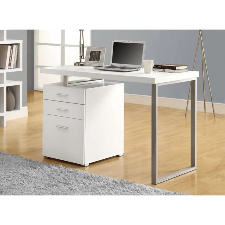 Computer desk - 48"l / white left or right facing - Monarch