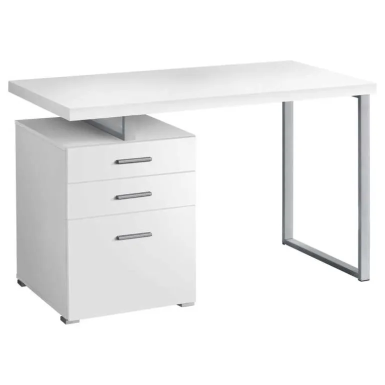Computer desk - 48"l / white left or right facing - Monarch