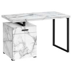 Computer desk - 48"l / white marble left or right facing - Monarch
