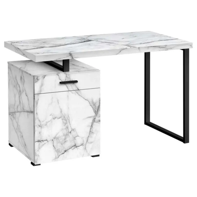 Computer desk - 48"l / white marble left or right facing - Monarch