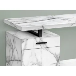 Computer desk - 48"l / white marble left or right facing - Monarch