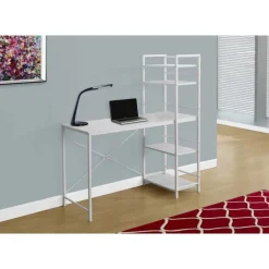 Computer desk - 48"l / white top / white metal - Monarch