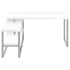 Computer desk - l-shaped / corner / 2 open shelves / 60