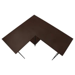 Computer desk - l-shaped / corner / 2 open shelves / sawhorse style - 47l x 4 - Monarch