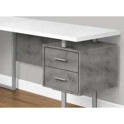 Computer desk - l-shaped / corner / 3 drawers / metal legs / reversible - 71