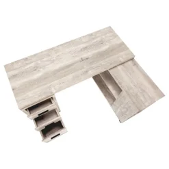 Computer desk - l-shaped / corner / 3 drawers / 2 open shelves / 3 cubbies - - Monarch