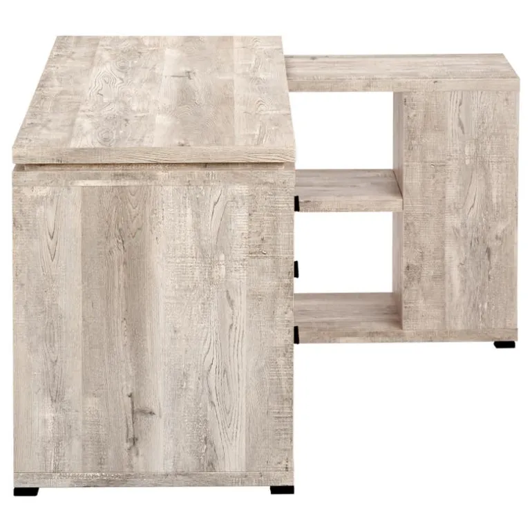 Computer desk - l-shaped / corner / 3 drawers / 2 open shelves / 3 cubbies - - Monarch