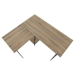 Computer desk - l-shaped / corner / 2 open shelves / sawhorse style - 47l x 4 - Monarch