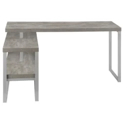 Computer desk - l-shaped / corner / 2 open shelves / 60