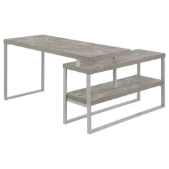 Computer desk - l-shaped / corner / 2 open shelves / 60