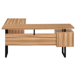 Computer desk - l-shaped / corner / 3 drawers / metal legs / reversible - 71