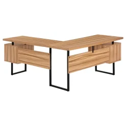 Computer desk - l-shaped / corner / 3 drawers / metal legs / reversible - 71