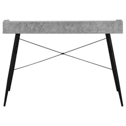 Computer desk - small hutch / 2 storage cubbies / 1 shelf - 48"l - grey stone - Monarch
