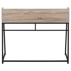 Computer desk - small hutch / 1 shelf / trapezoid-shaped legs - 48"l - dark t - Monarch