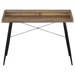 Computer desk - small hutch / 2 storage cubbies / 1 shelf - 48"l - brown recl - Monarch