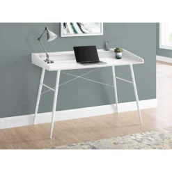 Computer desk - small hutch / 2 storage cubbies / 1 shelf - 48"l - white / wh - Monarch