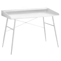 Computer desk - small hutch / 2 storage cubbies / 1 shelf - 48"l - white / wh - Monarch