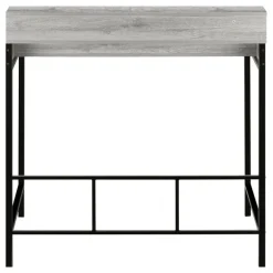 Computer desk - standing height / hutch / 2 open shelves - 48"l - grey / blac - Monarch