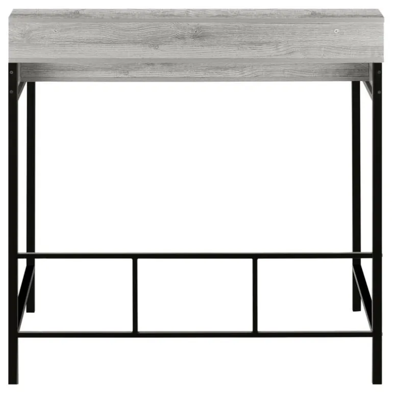 Computer desk - standing height / hutch / 2 open shelves - 48"l - grey / blac - Monarch