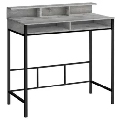 Computer desk - standing height / hutch / 2 open shelves - 48