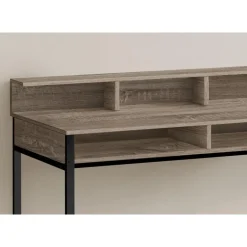 Computer desk - standing height / hutch / 2 open shelves - 48