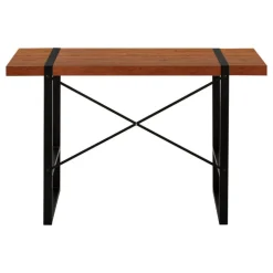 Computer desk - thick-panel desktop / inset metal legs - 48