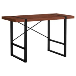 Computer desk - thick-panel desktop / inset metal legs - 48
