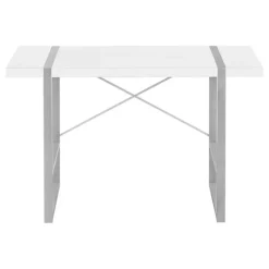 Computer desk - thick-panel desktop / inset metal legs - 48