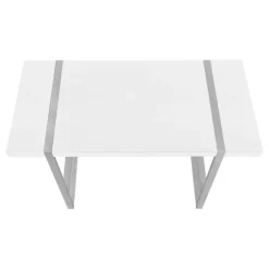 Computer desk - thick-panel desktop / inset metal legs - 48
