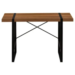 Computer desk - thick-panel desktop / inset metal legs - 48