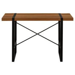 Computer desk - thick-panel desktop / inset metal legs - 48