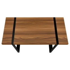 Computer desk - thick-panel desktop / inset metal legs - 48