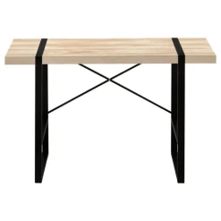 Computer desk - thick-panel desktop / inset metal legs - 48