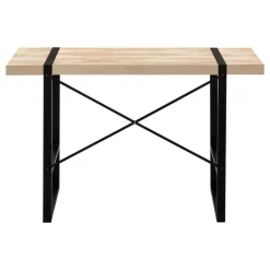 Computer desk - thick-panel desktop / inset metal legs - 48