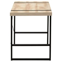 Computer desk - thick-panel desktop / inset metal legs - 48