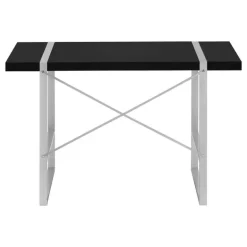 Computer desk - thick-panel desktop / inset metal legs - 48