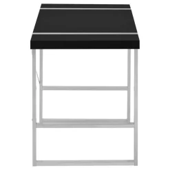 Computer desk - thick-panel desktop / inset metal legs - 48