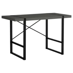 Computer desk - thick-panel desktop / inset metal legs - 48
