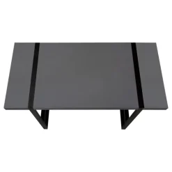 Computer desk - thick-panel desktop / inset metal legs - 48