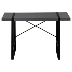 Computer desk - thick-panel desktop / inset metal legs - 48