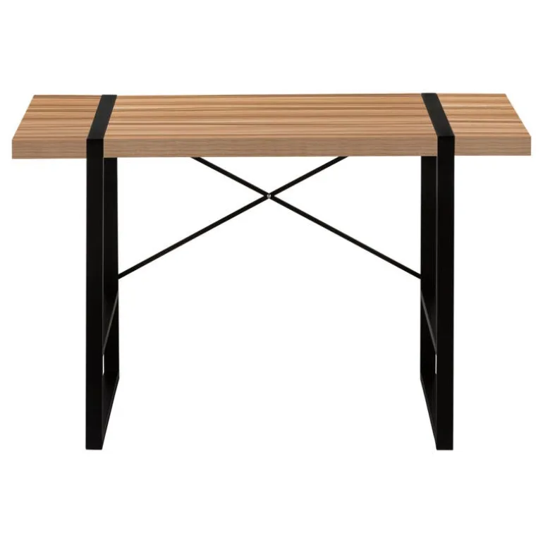 Computer desk - thick-panel desktop / inset metal legs - 48"l - light reclaim - Monarch