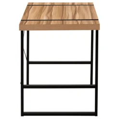 Computer desk - thick-panel desktop / inset metal legs - 48