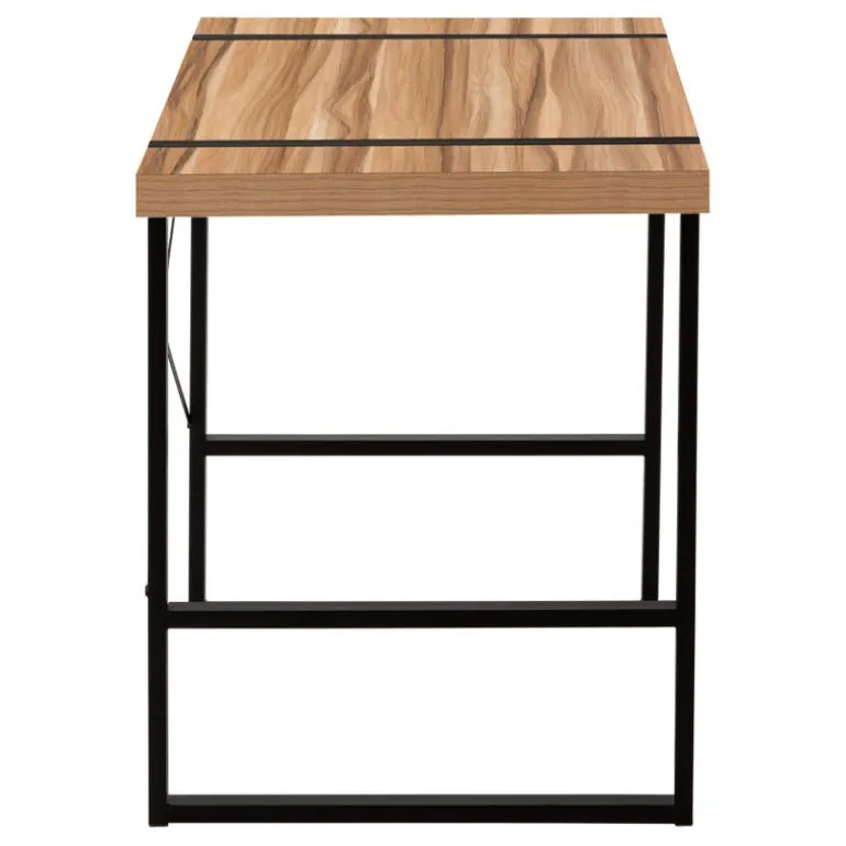 Computer desk - thick-panel desktop / inset metal legs - 48"l - light reclaim - Monarch