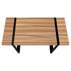 Computer desk - thick-panel desktop / inset metal legs - 48
