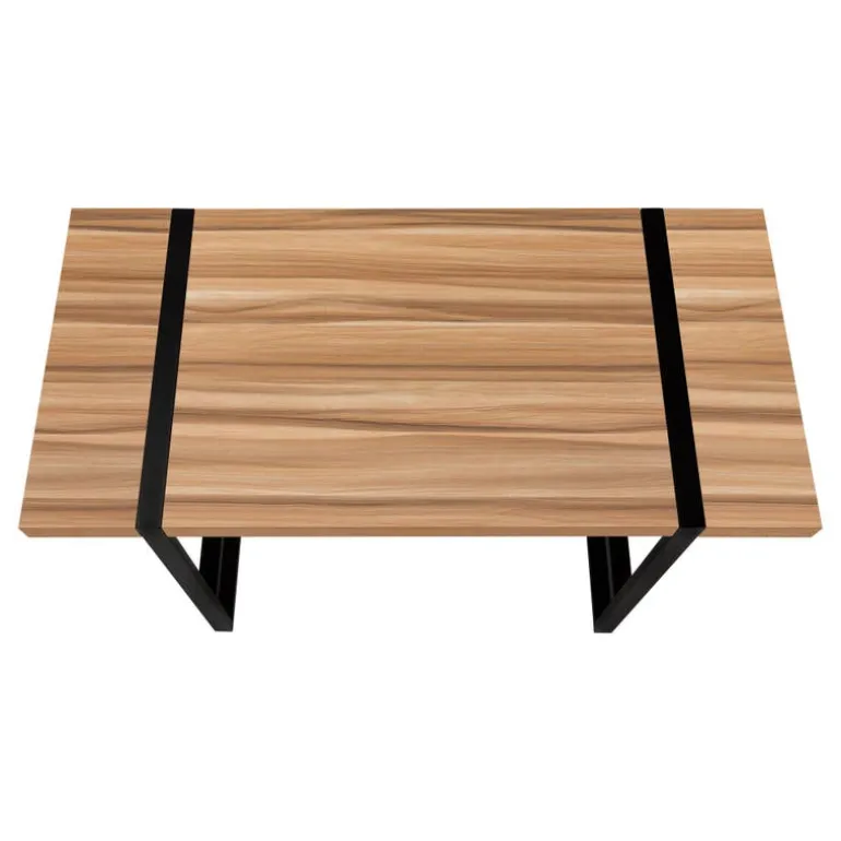 Computer desk - thick-panel desktop / inset metal legs - 48"l - light reclaim - Monarch