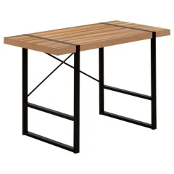 Computer desk - thick-panel desktop / inset metal legs - 48