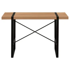 Computer desk - thick-panel desktop / inset metal legs - 48